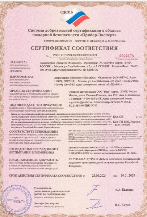 Сертификат пожарной безопасности ОКСМ_-нг(А)-LS-HF